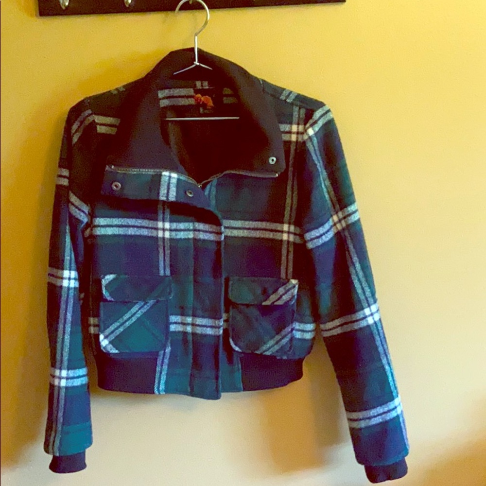 Green plaid Jacket
